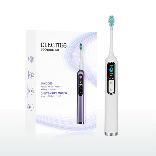 Solasdental Sonic Electric Toothbrush - 5 Modes & 3 Intensities (White/Black/Pink)