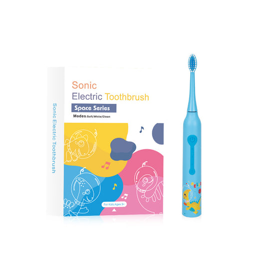 Space Series Kids Sonic Toothbrush - 3 Modes (Blue/Yellow/Pink) for Ages 3+
